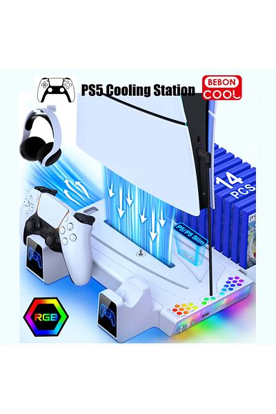 Choice BEBONCOOL S3000 BEBONCOOL S3000 RGB Vertical Stand Cooling Station Controller Charger For PlayStatio