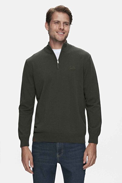 UCLA Ανδρικά πλεκτά πλεκτά με κέντημα με μισό φερμουάρ Fred Green