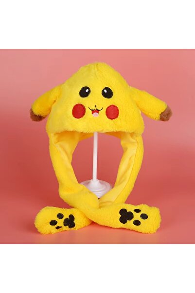 Wanderlust Yeni Sezon Çocuk ve Yetişkin için Sevimli Hareketli Tavşan Kulaklık 3 Mod Led Işıklı Peluş Bere