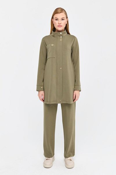 Esswaap Khaki Color Zippered Trousers Set