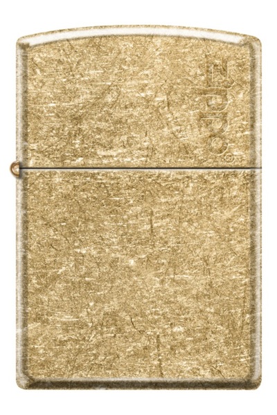 Zippo Logo Tumbled Brass Dizayn Çakmak