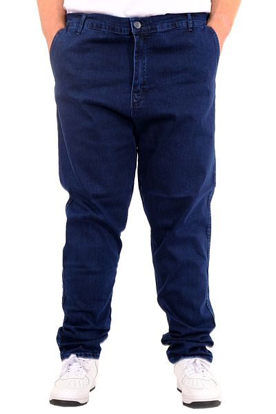 ModeXL Ανδρικό μπλε τζιν - Plus Size, Πλαϊνές τσέπες, Chino 18880