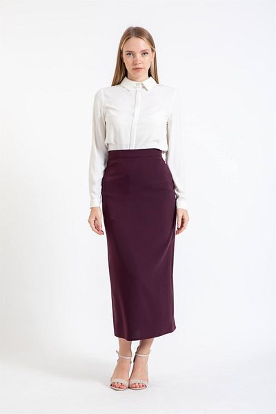 Esswaap Burgundy Cube Skirt