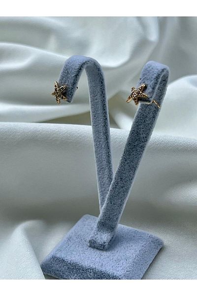 XUPİNGS Xuping Jewelry Star Nail Steel Earrings
