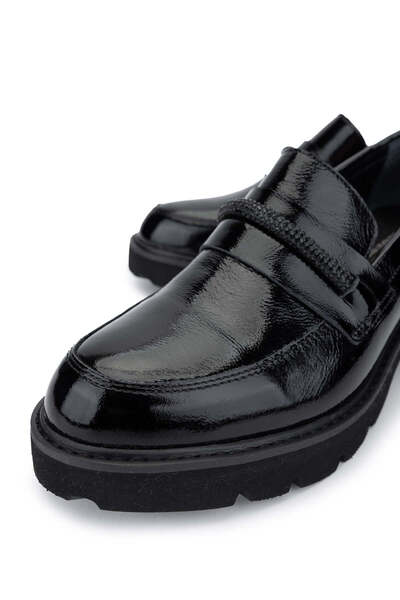 Tamer Tanca Дамски обувки от естествена кожа, черни, с каучукова подметка