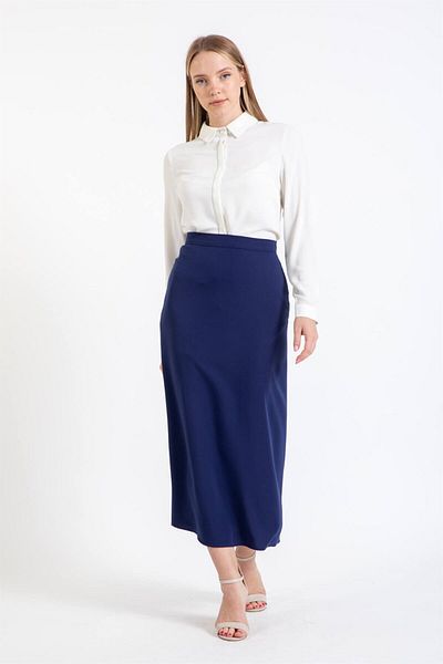Esswaap Cube Skirt Navy Blue