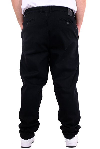 ModeXL Men's Jeans - Plus Size, Side Pocket, Chino 18880 Black