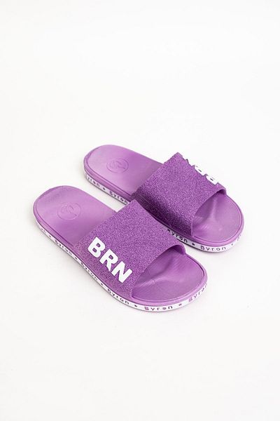 BRN Papuci de baie pentru femei, violet, cu talpă anatomică anti-alunecare