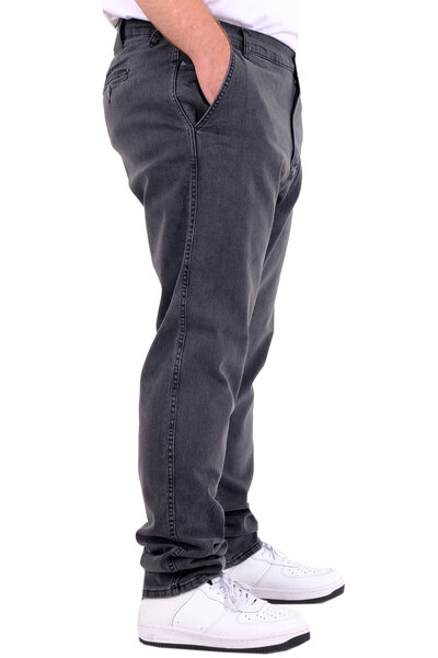 ModeXL Men's Plus Size Mode XL Side Pocket Jeans - Chino 18880 Smoked