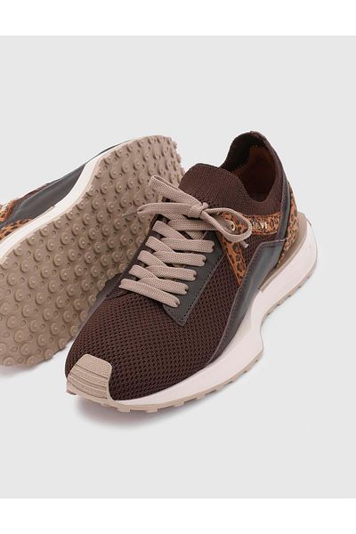 İLVİ Gerben Genuine Leather Women's Brown Sports Shoes
