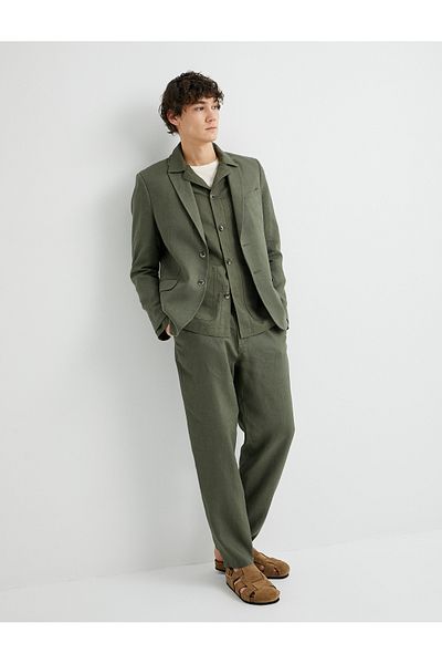 Koton Καλοκαιρινό παντελόνι Chino Slim Fit - με κουμπιά και λεπτομέρεια τσέπης