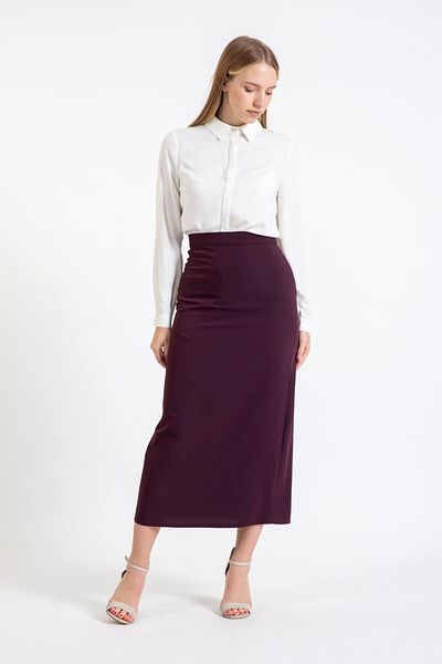 Esswaap Burgundy Cube Skirt