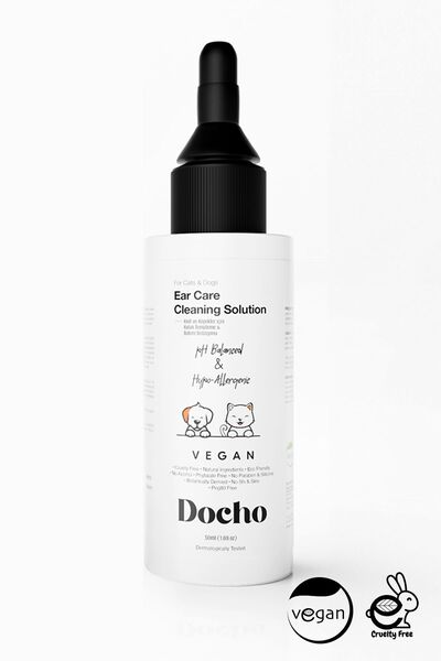 Docho Kedi ve Köpek Kulak Temizleme ve Bakım Solüsyonu 50 ML
