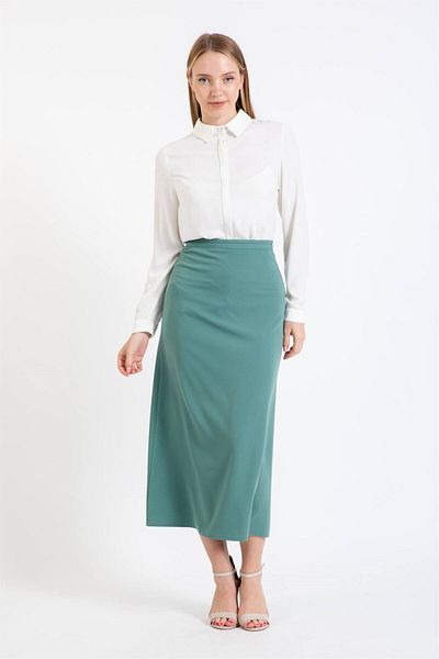 Esswaap Mint Colored Bell Skirt