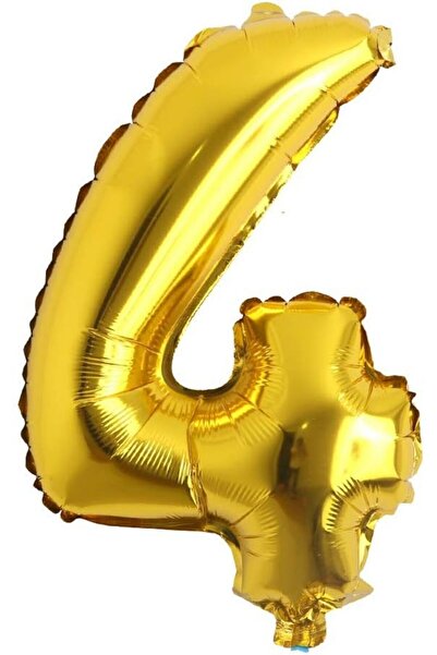 Paparti بالون رقم 4 ذهبي 16 بوصة 36 سم من رقائق معدنية للاحتفال بعيد الميلاد