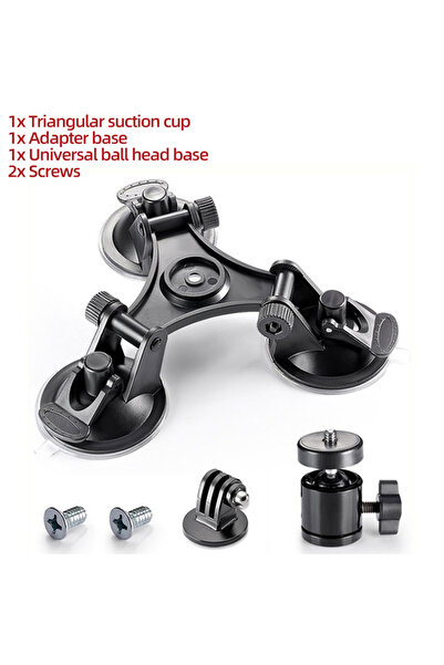 Choice حامل أكواب شفط للسيارة أسود اللون، بثلاثة أكواب، قوي التثبيت، متوافق م...