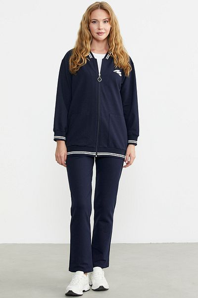 Sam Σετ αθλητικής φόρμας πλεκτή με φερμουάρ Navy Blue