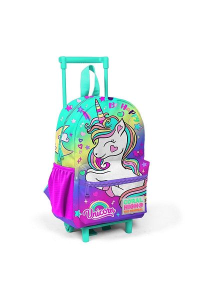 Coral High Rucsac Little Nest Squeegee Lavandă Apă Verde Unicorn Model Două Compartimente 24029