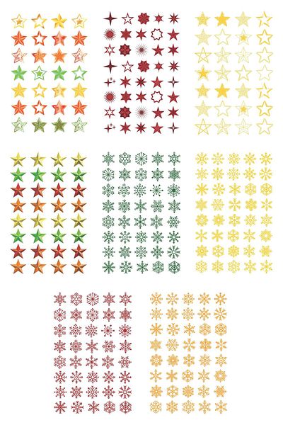 Postifull New Year's Themed Sticker Set - 285 Labels, Notebook and Book