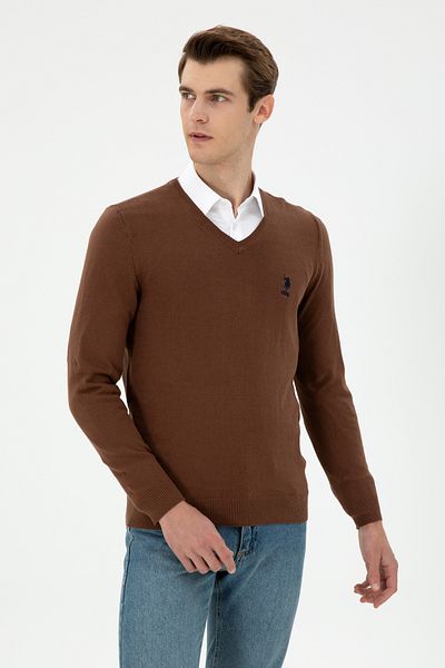 U.S. Polo Assn. Men's Brown Basic Sweater 50288881 -Vr029