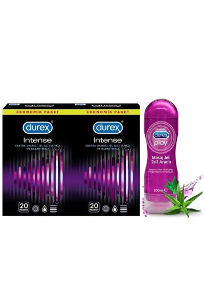 Durex Play Aloe Vera Kayganlaştırıcı & Masaj Jeli 200 40*lı Uyarıcı Jelli Ve ...