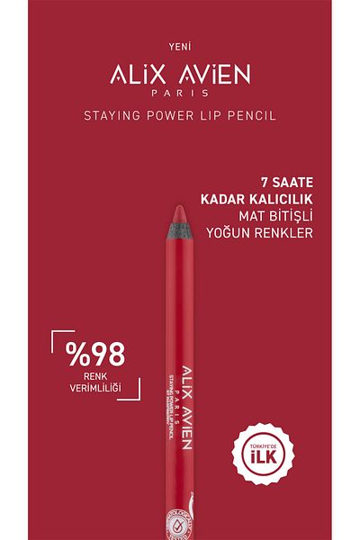 Alix Avien Long Lasting Soft Lip Liner - Waterproof, Raspberry 57 Lip Pencil