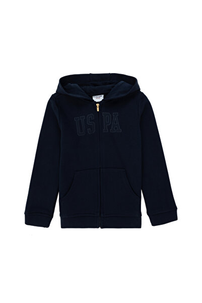 U.S. Polo Assn. Hanorac de bază cu glugă pentru fetiță, albastru marin 502925...