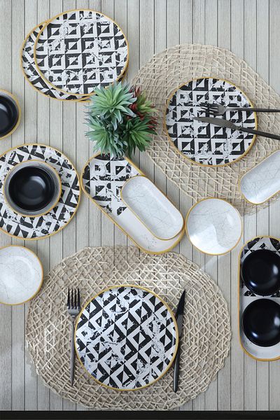 Keramika Trigon Marble Breakfast Set 18 Pieces for 6 18766-68-69