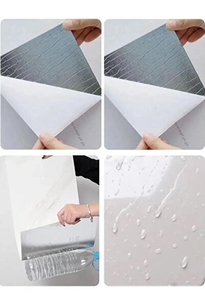 Bien Home 30x60 Cm Sedef Mermer Desenli Kendinden Yapışkanlı Seramik Köpük Banyo WC Kaplama PVC Duvar Paneli