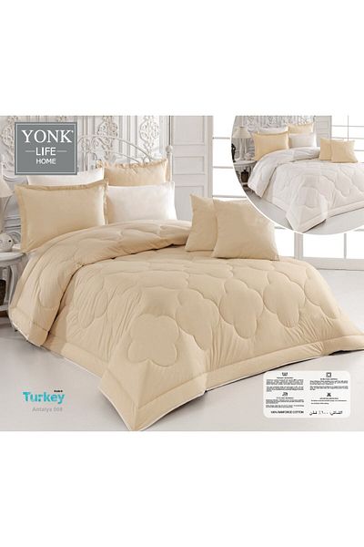 Zarif Home Σετ ύπνου Ranforce Natural Oversize - Απλό σχέδιο