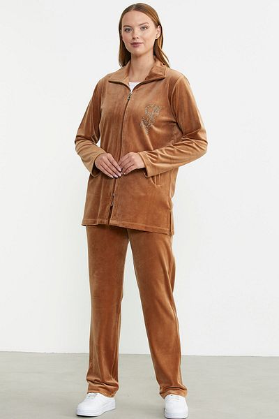 Sementa Φόρμα αθλητικής φόρμας με φερμουάρ Velvet Tunic - Mink
