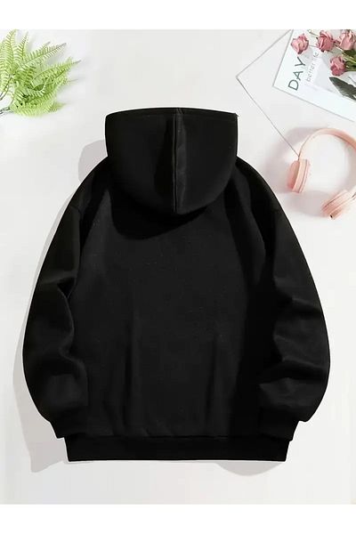 AEMİ Φούτερ με κουκούλα με κουκούλα Unisex με φλοράλ στάμπα