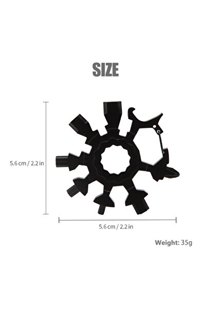 Choice black Multifunctional Snowflake Wrench Tool Popular portable Stainless Steel Creative Outdoor bicycl