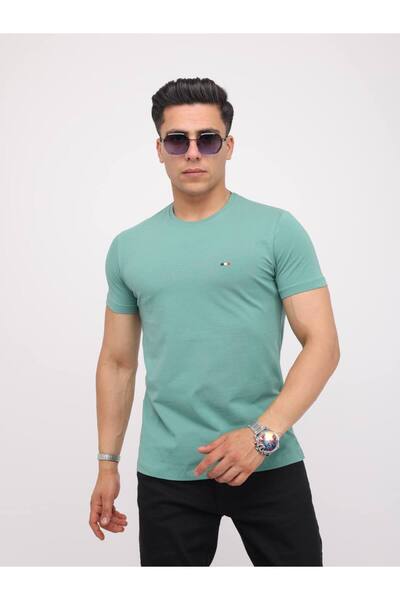 Est Estola Ανδρικό Slim Fit Slim Fit Crew Neck Lycra Ευέλικτο ύφασμα με απαλή υφή