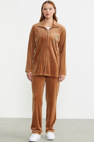 Sementa Φόρμα αθλητικής φόρμας με φερμουάρ Velvet Tunic - Mink