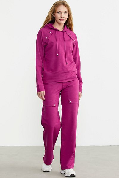 Sementa Σετ αθλητική φόρμα Oversize με κουκούλα - Φούξια