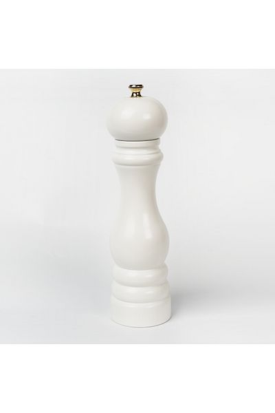Glios White Wooden Salt and Pepper Hand Mill Grinder Grinder 22 cm
