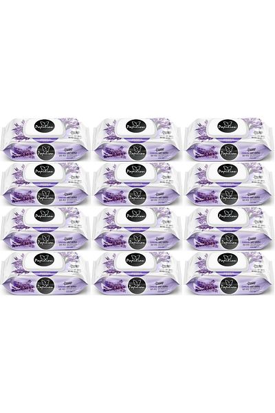 Papilion Wet Towel 100 Leaf Lavender Set of 12