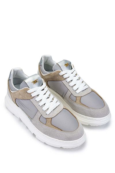 Tamer Tanca Women's Genuine Leather Beige Sneakers & Sports Shoes