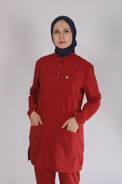 Pratik Medikal Hijab Lycra Nurse Jersey - Single Top Tile