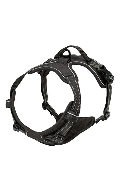 Choice L Black No Pull Harness Front Clip for Large Dog, Heavy Duty, Reflective, Easy Control, Leash, And