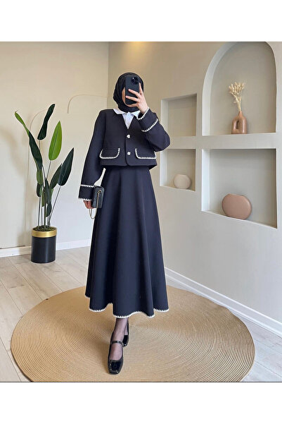 Esre Store 4492 - Tesettür İkili Takım Siyah