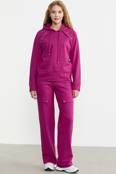 Sementa Σετ αθλητική φόρμα Oversize με κουκούλα - Φούξια