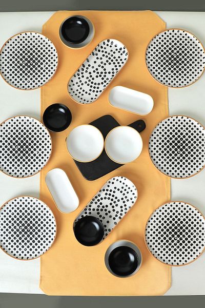 Keramika Polka Breakfast Set 18 Pieces for 6 People 19919-22-41