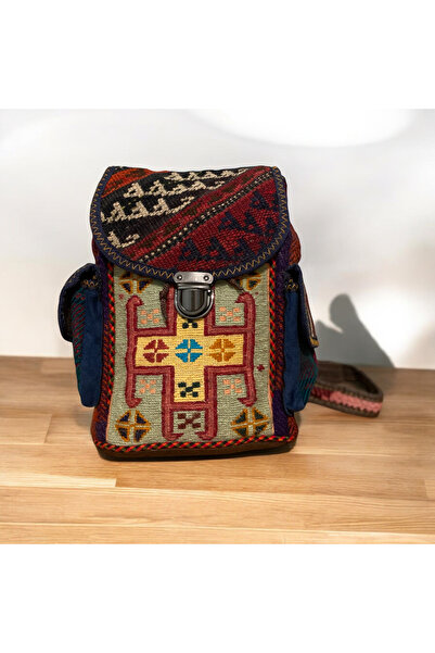 MODA Woven Ethnic Rug Patterned Medium Backpack