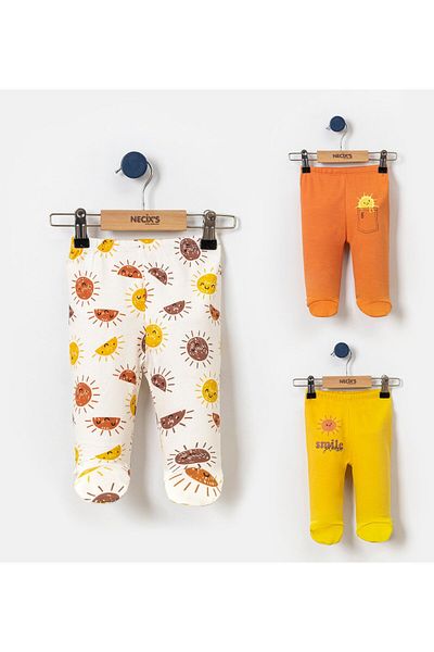 Lolons Sun Themed 3-piece Booties Set for Baby Boy