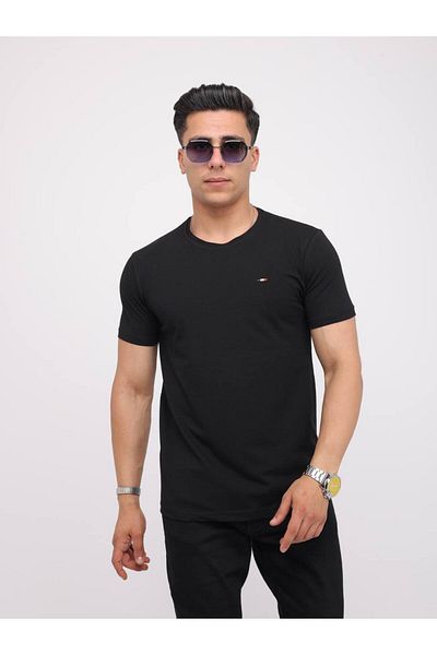 Est Estola Ανδρικό Slim Fit Slim Fit Crew Neck Lycra Ευέλικτο ύφασμα με απαλή υφή