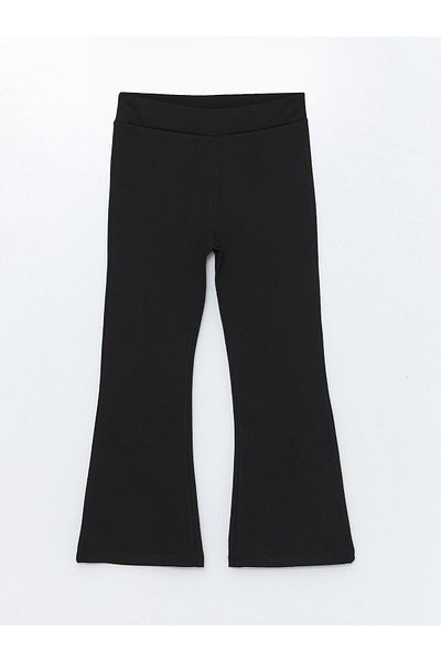 Little Star Girl's Ribbed Fabric Trousers