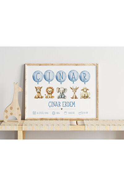 CKA Tasarım Animale cu baloane Tabla momentului nașterii pentru camera bebelușilor și copiilor