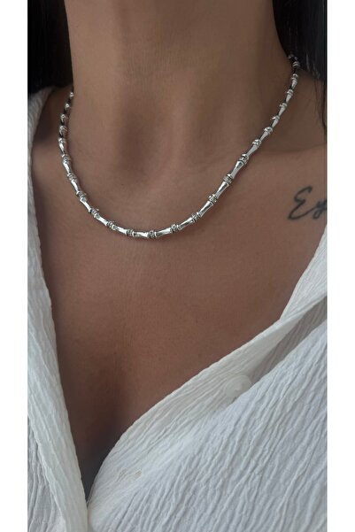 Vi store Gümüş Kaplama Kemik Kolye